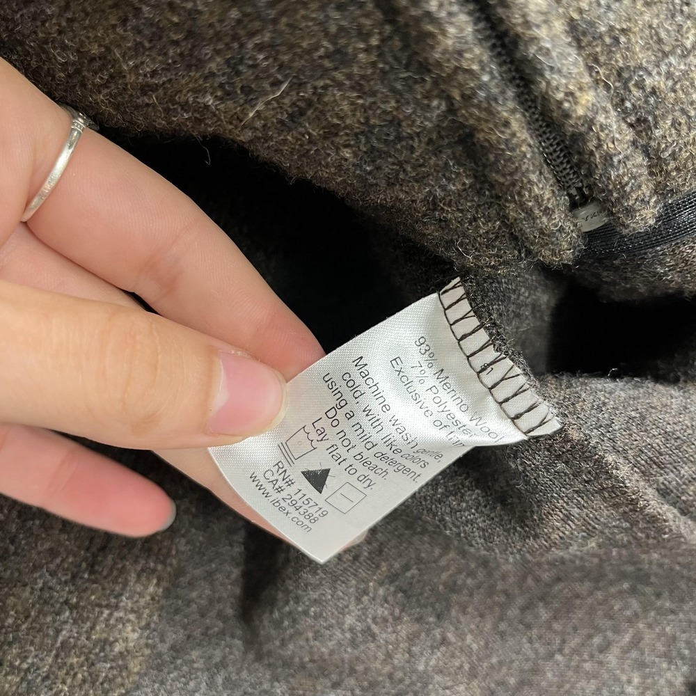Ibex Vest Womens Large Brown Merino Wool Full Zip Pockets Made In USA Outdoor - Picture 6 of 9